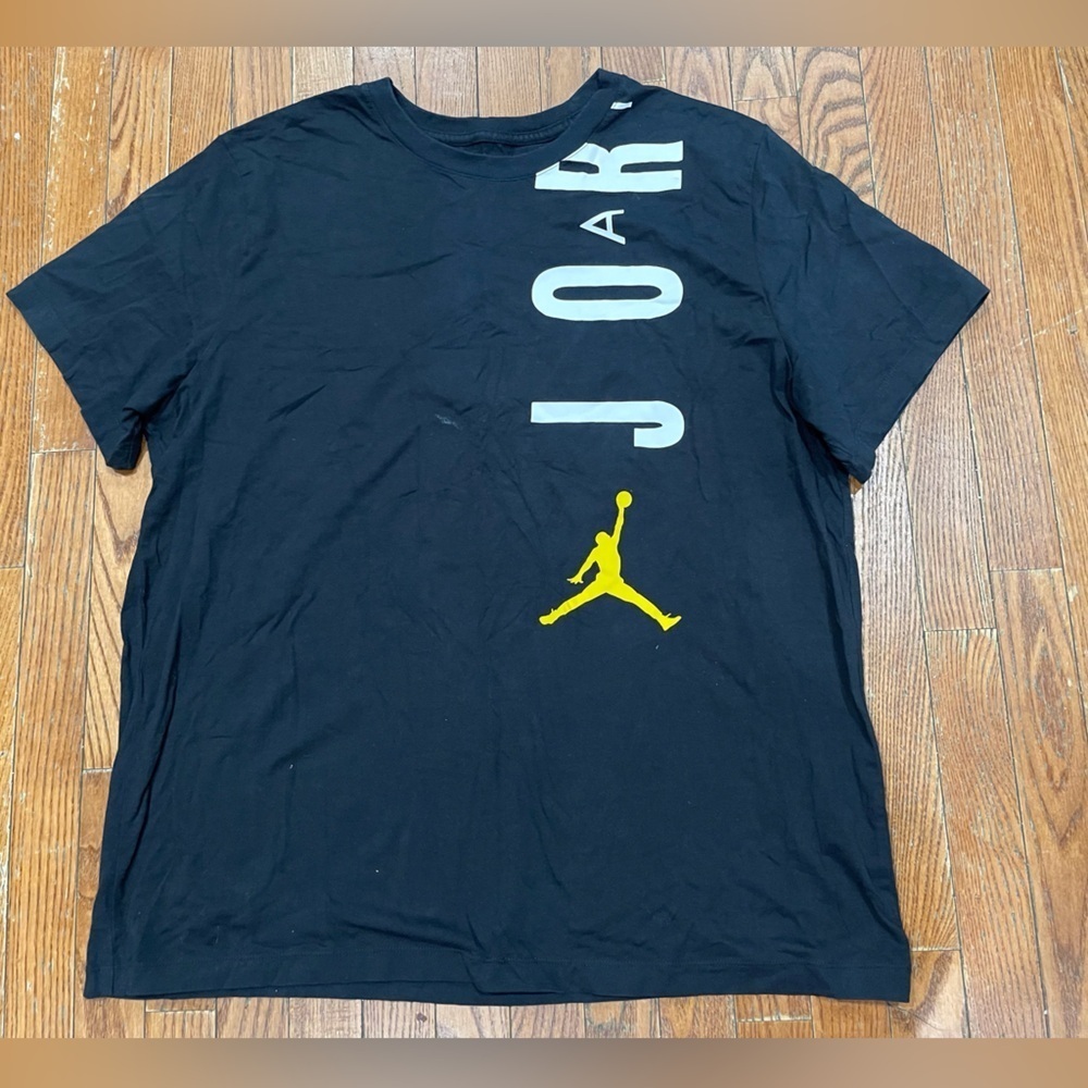 Jordan Black Tee with Red Logo